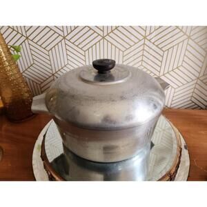 Vintage MAGNALITE GHC USA Aluminum Round Dutch Oven Roaster Stock Pot 5 QT 4.5L